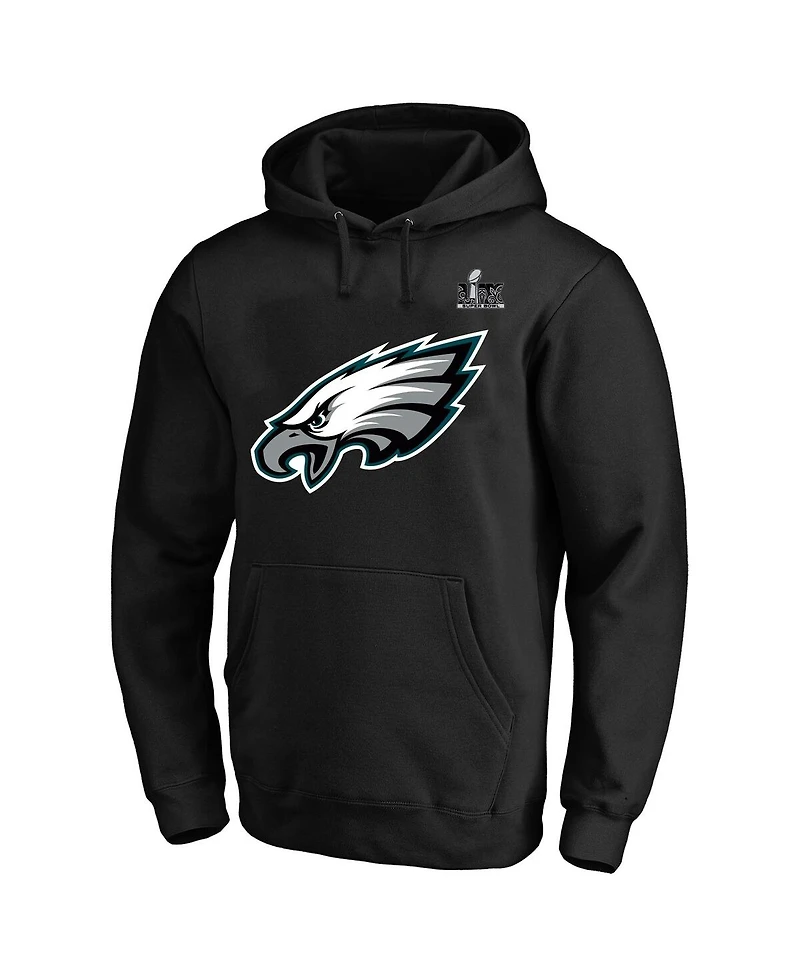 Fanatics Men's Saquon Barkley Black Philadelphia Eagles Super Bowl Lix Big Tall Name Number Pullover Hoodie