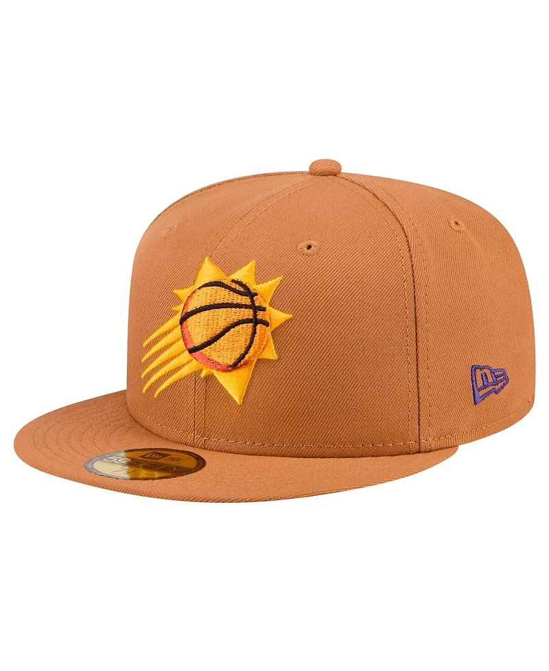 New Era Men's Tan Phoenix Suns Color Pack 59FIFTY Fitted Hat