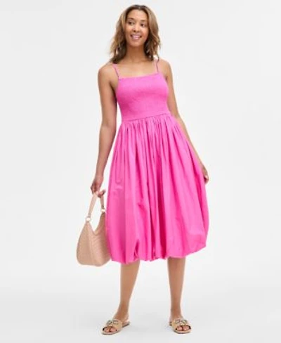 On 34th Womens Cotton Bubble Hem Midi Dress Crossbody Bag Earrings Jazziee Sandals Exclusively At Macys