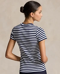 Polo Ralph Lauren Women's Striped Ribbed Cotton Crewneck Tee