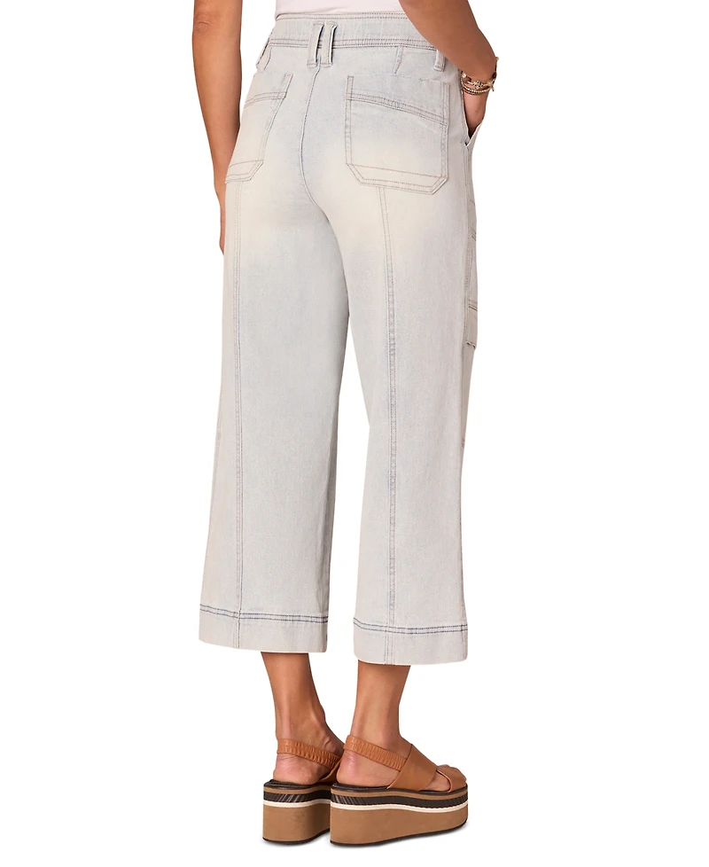 Democracy Women's AbSolution Skyrise Cropped Wide-Leg Utility Jeans