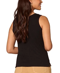 Democracy Women's Sleeveless Notched Scoopneck Knit Tank