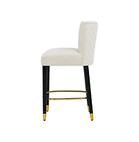 Set of 2 Modern 27 Inch Counter Stools with Upholstered Tufted Seat for Kitchen Island & Bar-The Pop Home