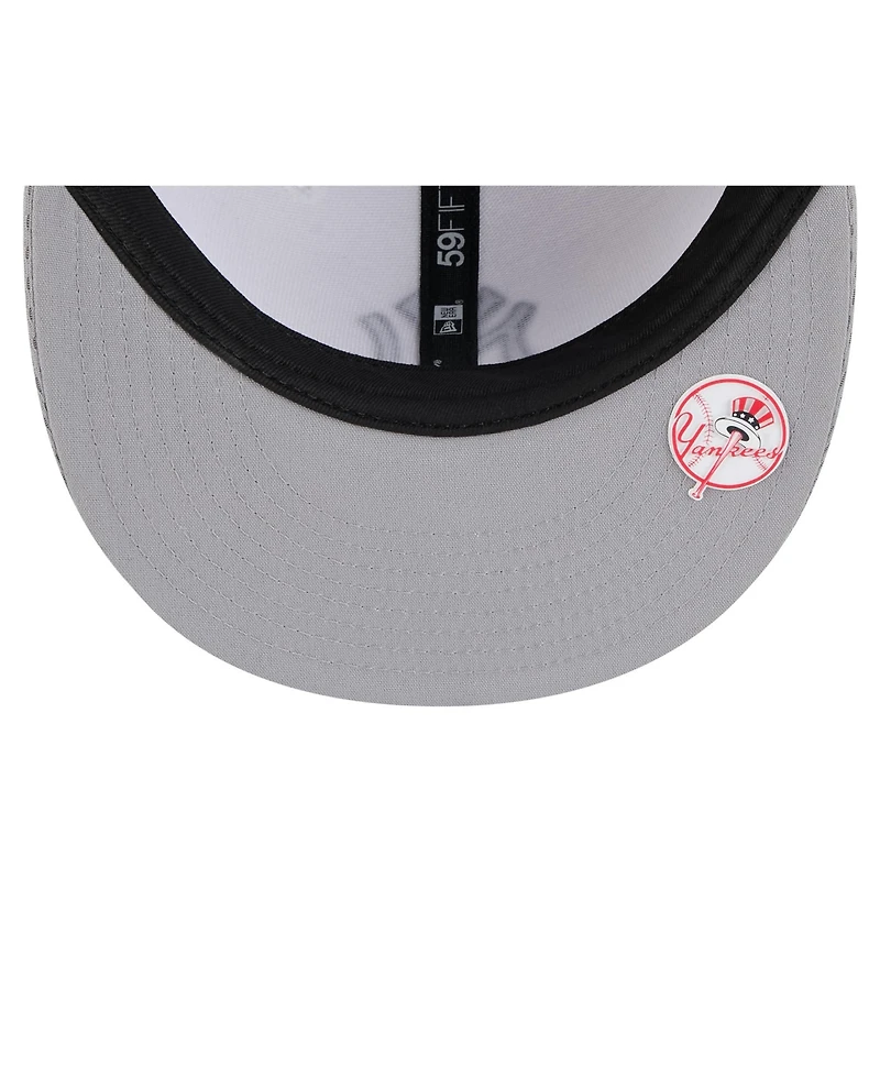 New Era Men's Navy/Gray York Yankees 2025 Mlb Clubhouse 59FIFTY Fitted Hat