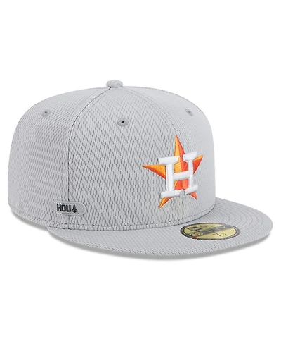 New Era Men's Gray Houston Astros 2025 Mlb Clubhouse 59FIFTY Fitted Hat