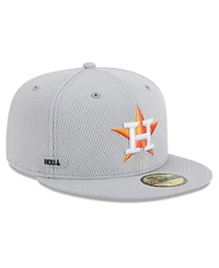 New Era Men's Gray Houston Astros 2025 Mlb Clubhouse 59FIFTY Fitted Hat