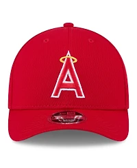 New Era Men's Red Los Angeles Angels 2025 Mlb Clubhouse 9FORTY Adjustable Hat