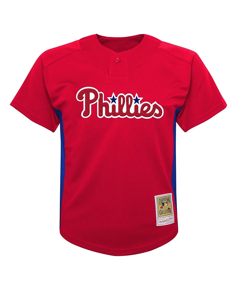 Mitchell & Ness Preschool Roy Halladay Red Philadelphia Phillies Cooperstown Collection Mesh Batting Practice Jersey