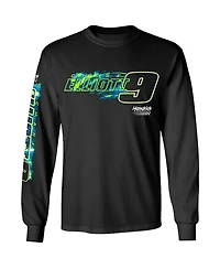 Hendrick Motorsports Team Collection Men's Black Chase Elliott Name Number Long Sleeve T-Shirt
