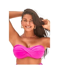 Swimsuits for All Women's Valentine Ruched Bandeau Bikini Top