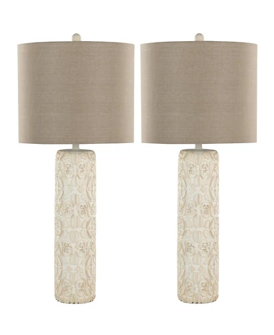 LumiSource Charlotte 30" Polyresin Table Lamp, Set of 2