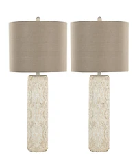 LumiSource Charlotte 30" Polyresin Table Lamp, Set of 2