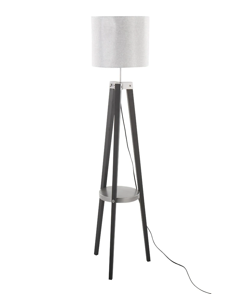LumiSource Compass 58" Wood Floor Lamp