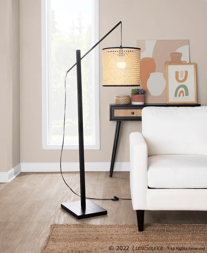 LumiSource Arturo 60" Wood and Metal Floor Lamp