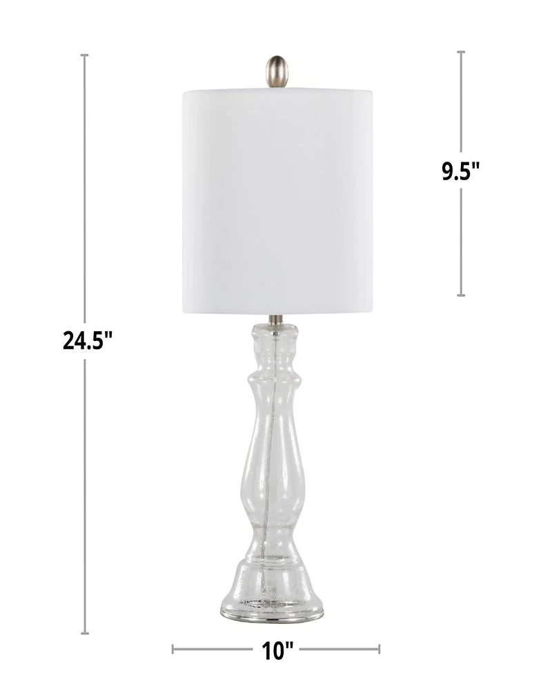 LumiSource Bishop 25" Glass Table Lamp, Set of 2