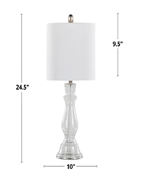 LumiSource Bishop 25" Glass Table Lamp, Set of 2