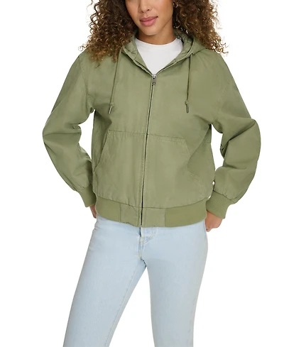 Levi's Women's Relaxed Workwear Hooded Bomber Jacket
