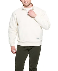 Guess Men's Tyler Relaxed Fit Long Sleeve Quarter-Zip Sweatshirt