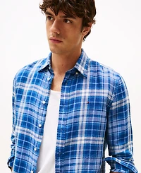 Tommy Hilfiger Men's Check Linen Shirt