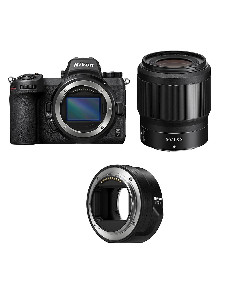 Nikon Z 6II Mirrorless Camera, Bundle with Nikon Nikkor Z 50mm f/1.8 S Lens, Nikon Ftz Ii Mount Adapter
