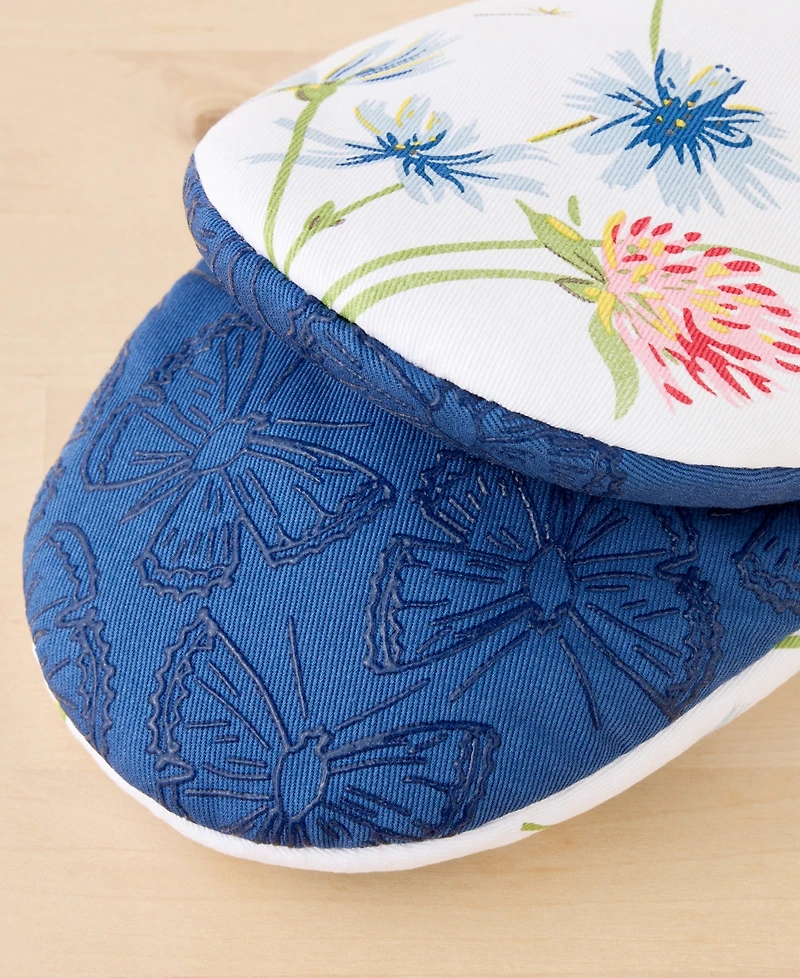 Fiesta Breezy Floral Mini Cotton Oven Mitt Set of 2, 5.5" x 8"