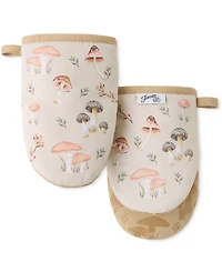Fiesta Mushrooms Mini Cotton Oven Mitt Set of 2, 5.5" x 8"