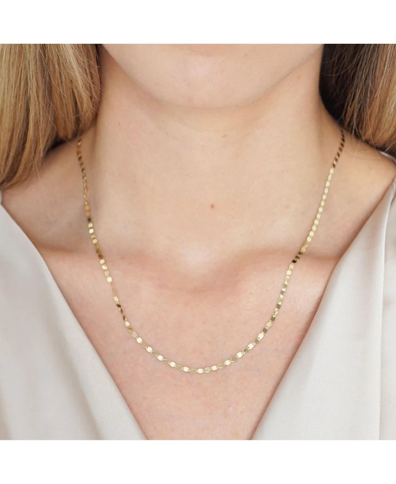 The Lovery Disco Link Chain Necklace 14K Yellow Gold 24 inches