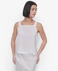 Dkny Women's Linen Tie-Strap Tank Top