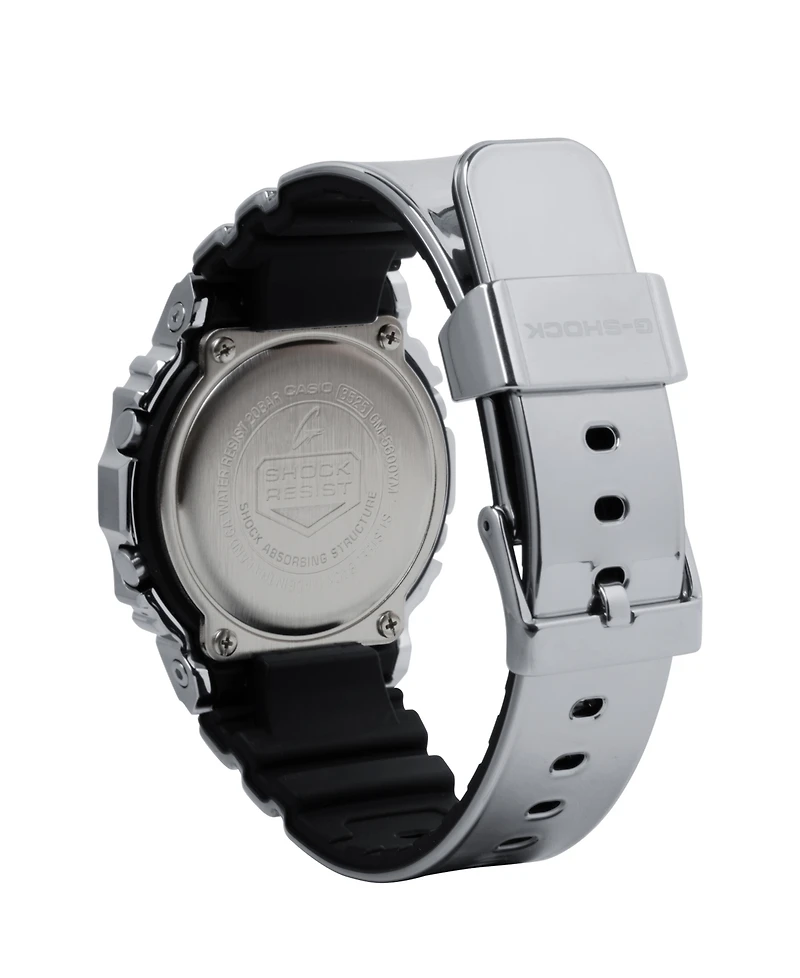 G-Shock Men's Silver-Tone Silicone Watch