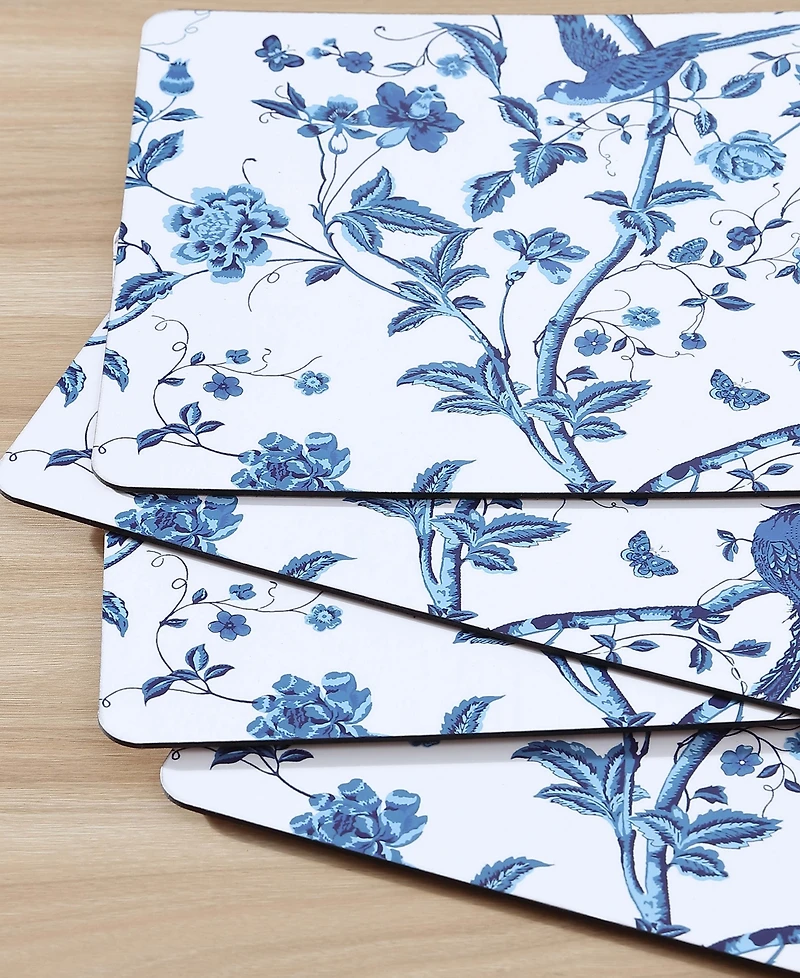 Laura Ashley Summer Palace Cork Placemats Set of 4, 16" x 12"