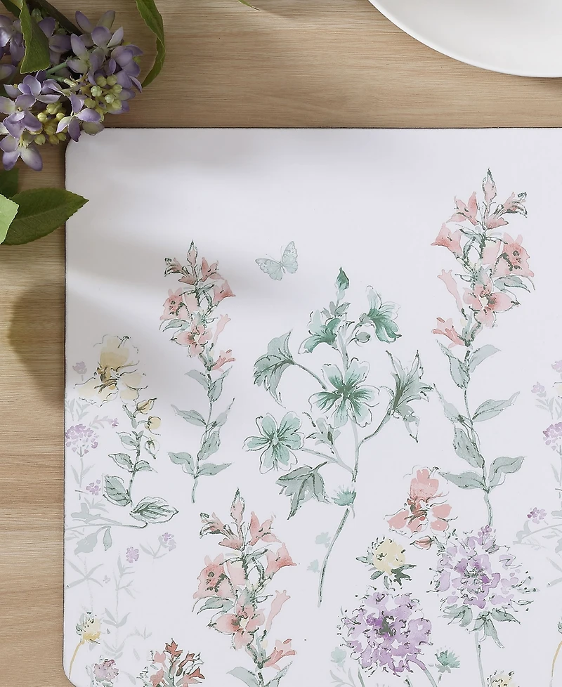 Laura Ashley Wild Meadow Cork Placemats Set of 4, 16" x 12"