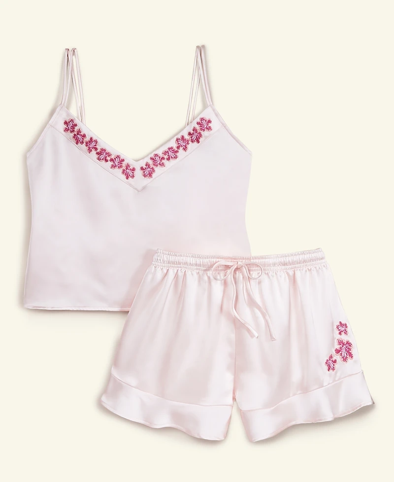 Macy's Flower Show Women's Embroidered Cami 2-Pc. Sleep Set, Exclusively at