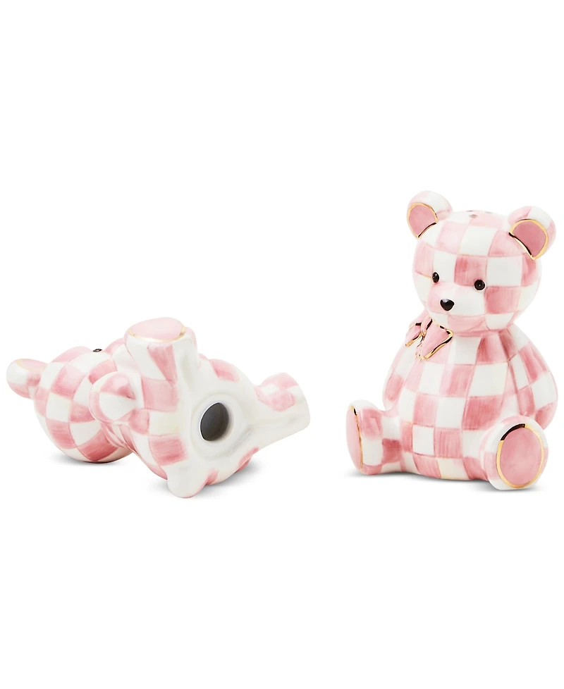Mackenzie-Childs Rosy Bear Salt & Pepper Shaker Set