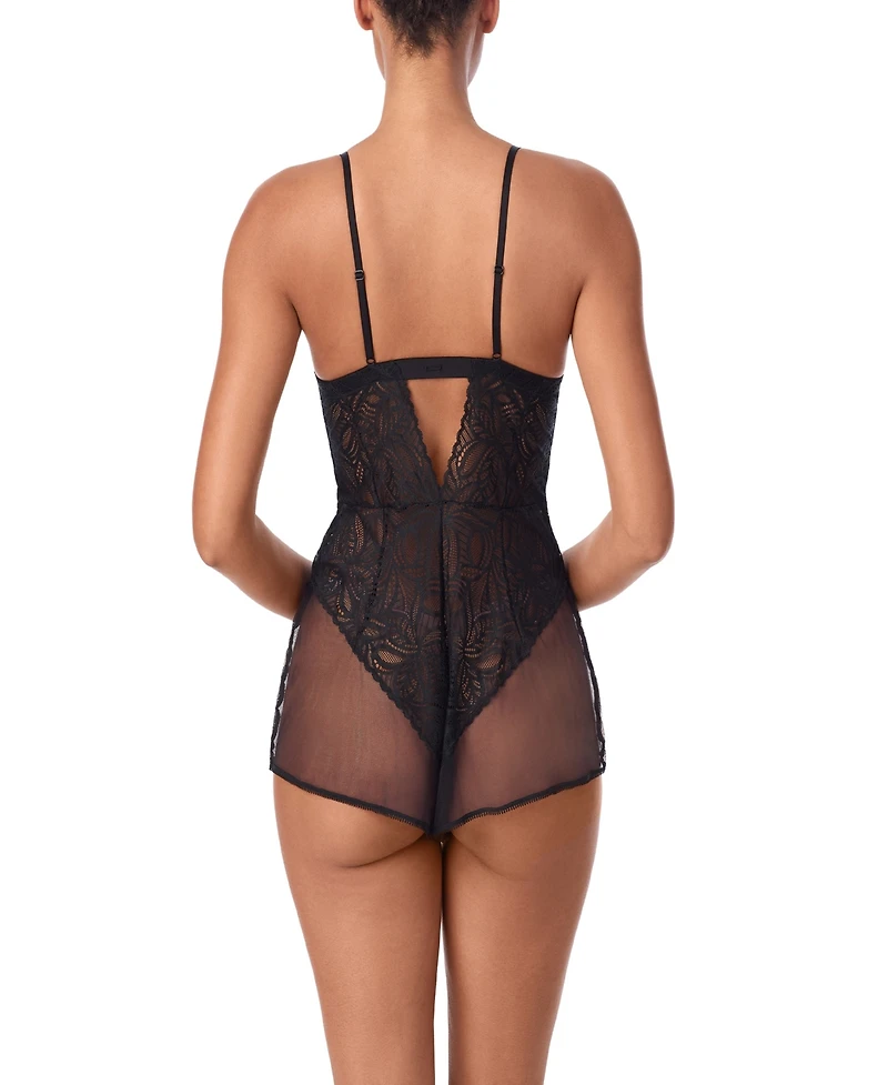 Dkny Women's Deco Lace Romper Chemise- DK7559
