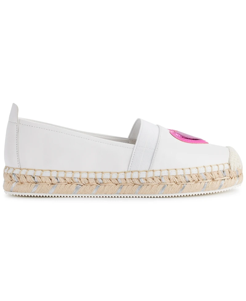 Karl Lagerfeld Paris Women's Manika Heart Patch Espadrille Flats