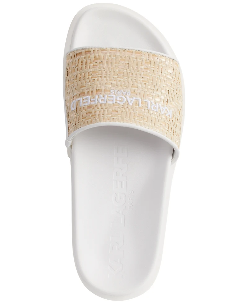 Karl Lagerfeld Paris Women's Hazlet Slide Flat Sandals
