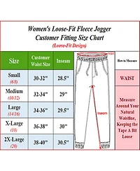 Galaxy By Harvic Women's Loose-Fit Fleece Jogger Sweatpants 3-Pack