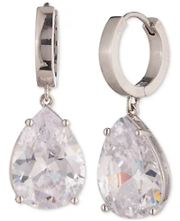 Givenchy Pear-Shape Cubic Zirconia Charm Hoop Earrings