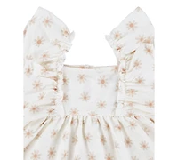 Huggies Baby Girls Ruffled-Sleeve Jersey Dress & Bloomer Set