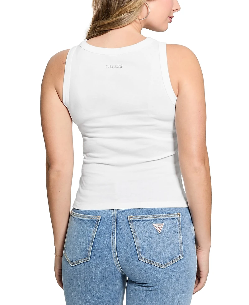 Guess Women's Alexia Sequin Cotton Sleeveless Top