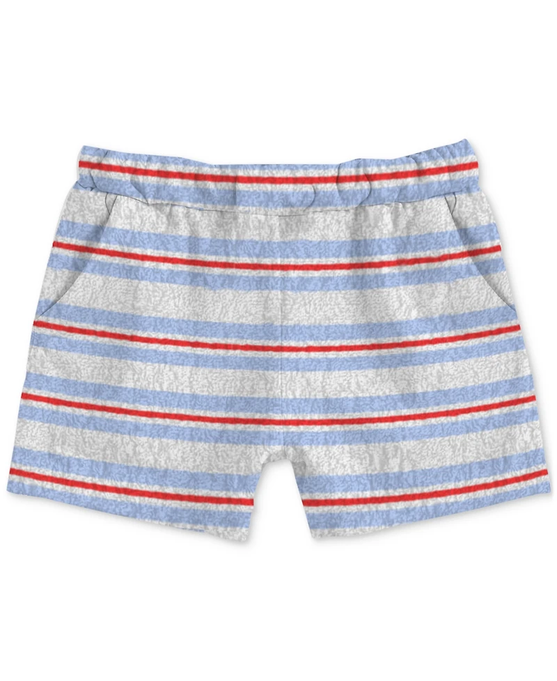 Disney Baby Boys 2-Pc. Mickey Mouse Stripe Hoodie & Shorts Set