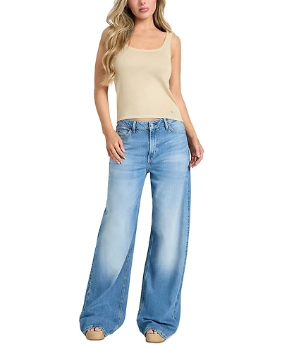 Guess Women's Bellflower High Rise Wide-Leg Jeans