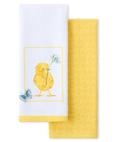 Fiesta Easter Chick Cotton Kitchen Towel Set, 16" x 28"