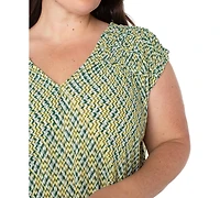 Liverpool Plus Tie-Back Knit Top