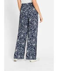 Olsen Women's Anna Fit Wide Leg Floral Trouser
