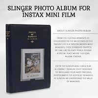 Fujifilm Instax Mini 99 Instant Film Camera, Matte Black, Bundle with 2x Instant Daylight Film, Photo Album and Protective Case