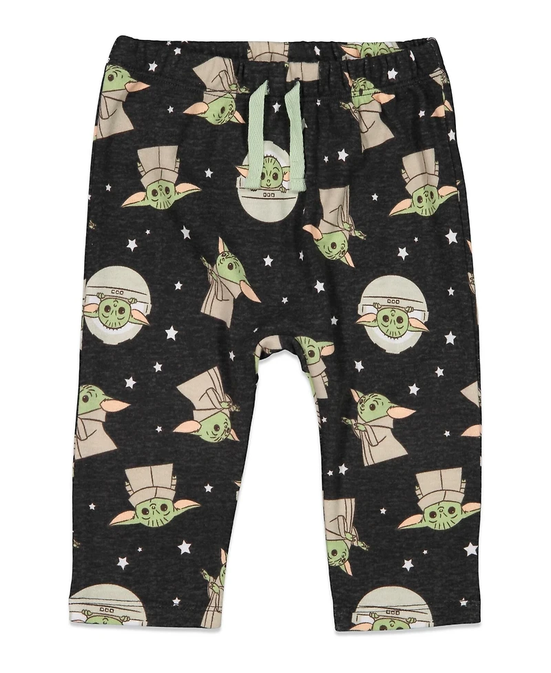 Star Wars Baby Boys Yoda Bodysuit T-Shirt and Pants 4 Piece Layette Set
