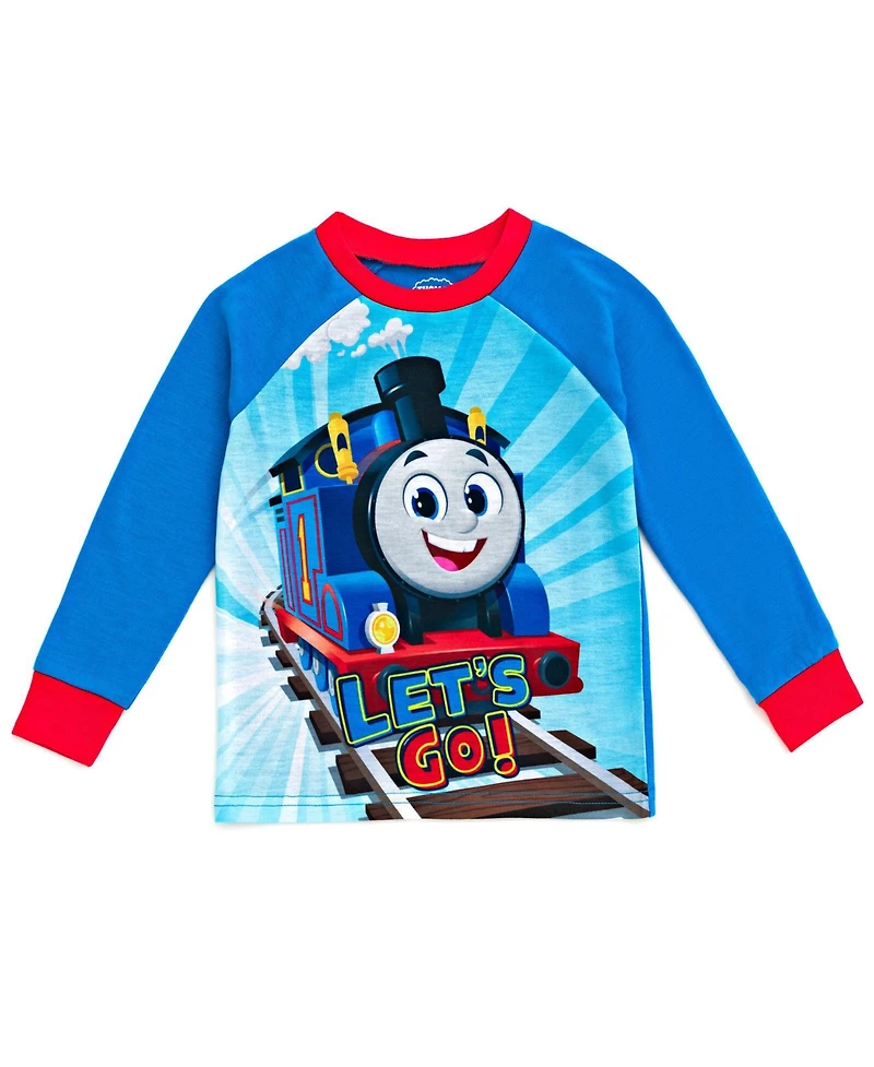 Thomas & Friends Little Boys Pajama Shirt Pants and Slippers 3 Piece
