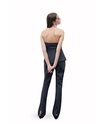 Nocturne Women's Zippered Corset Look Blouse