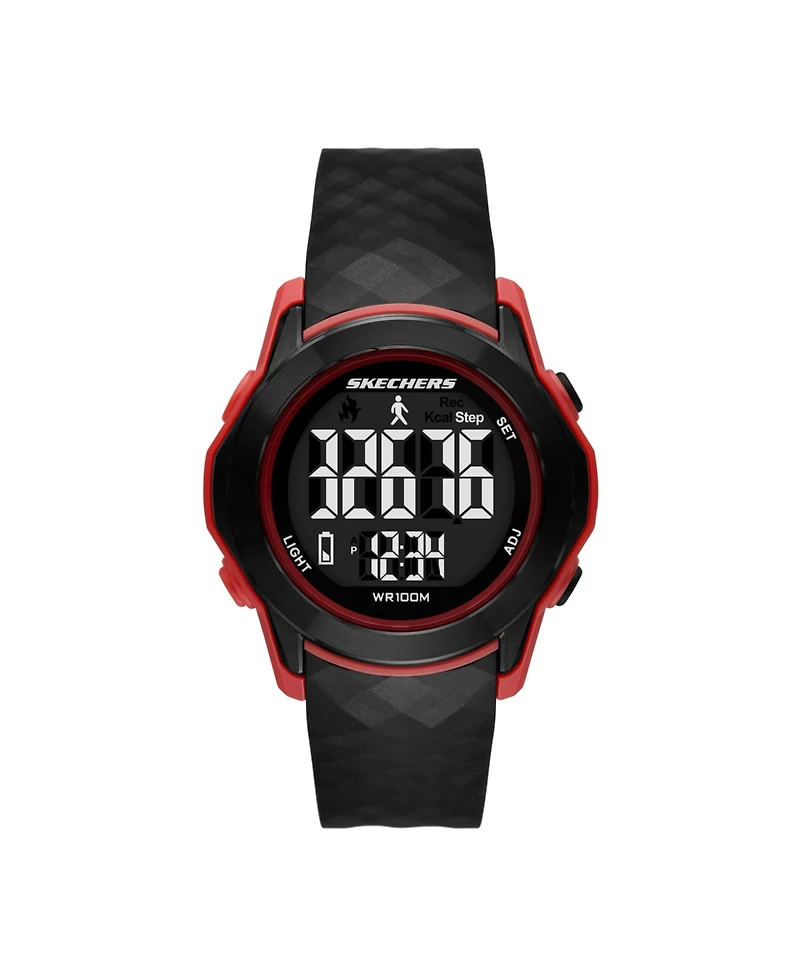 Skechers Men's Galloway Digital, Black Polycarbonate Watch